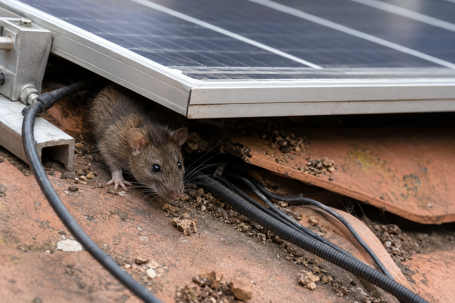 Rats sous panneaux solaires : pourquoi s’y installent-ils ?