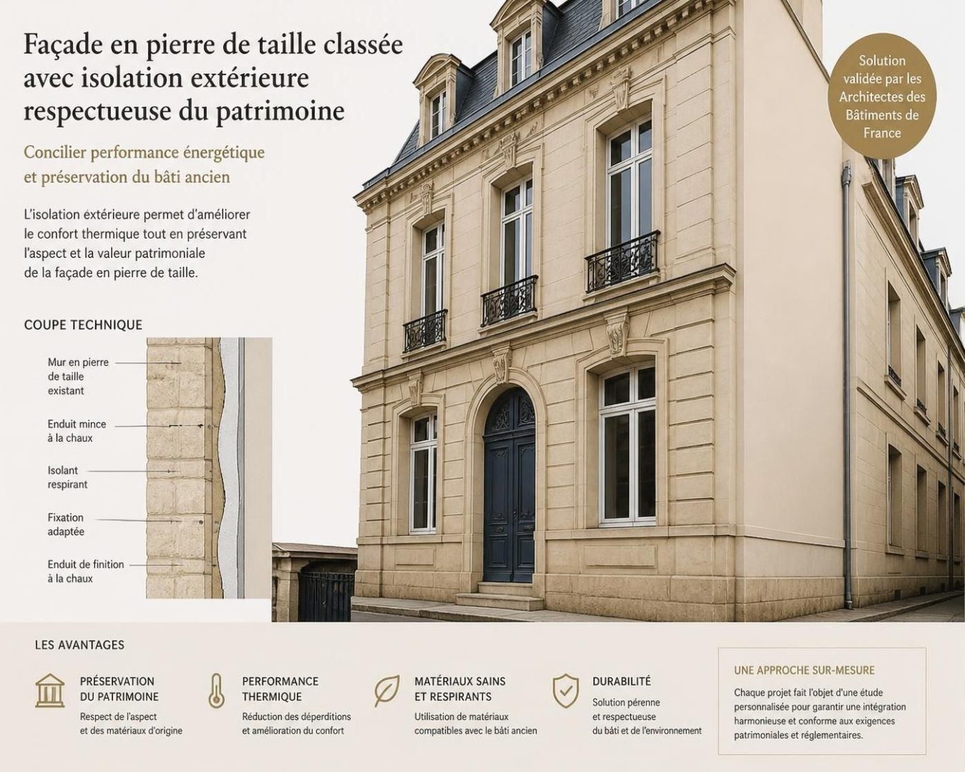découvrez nos conseils et bonnes pratiques pour réussir l'isolation par l'extérieur d'une maison en pierre de taille classée, alliant confort thermique et respect du patrimoine.