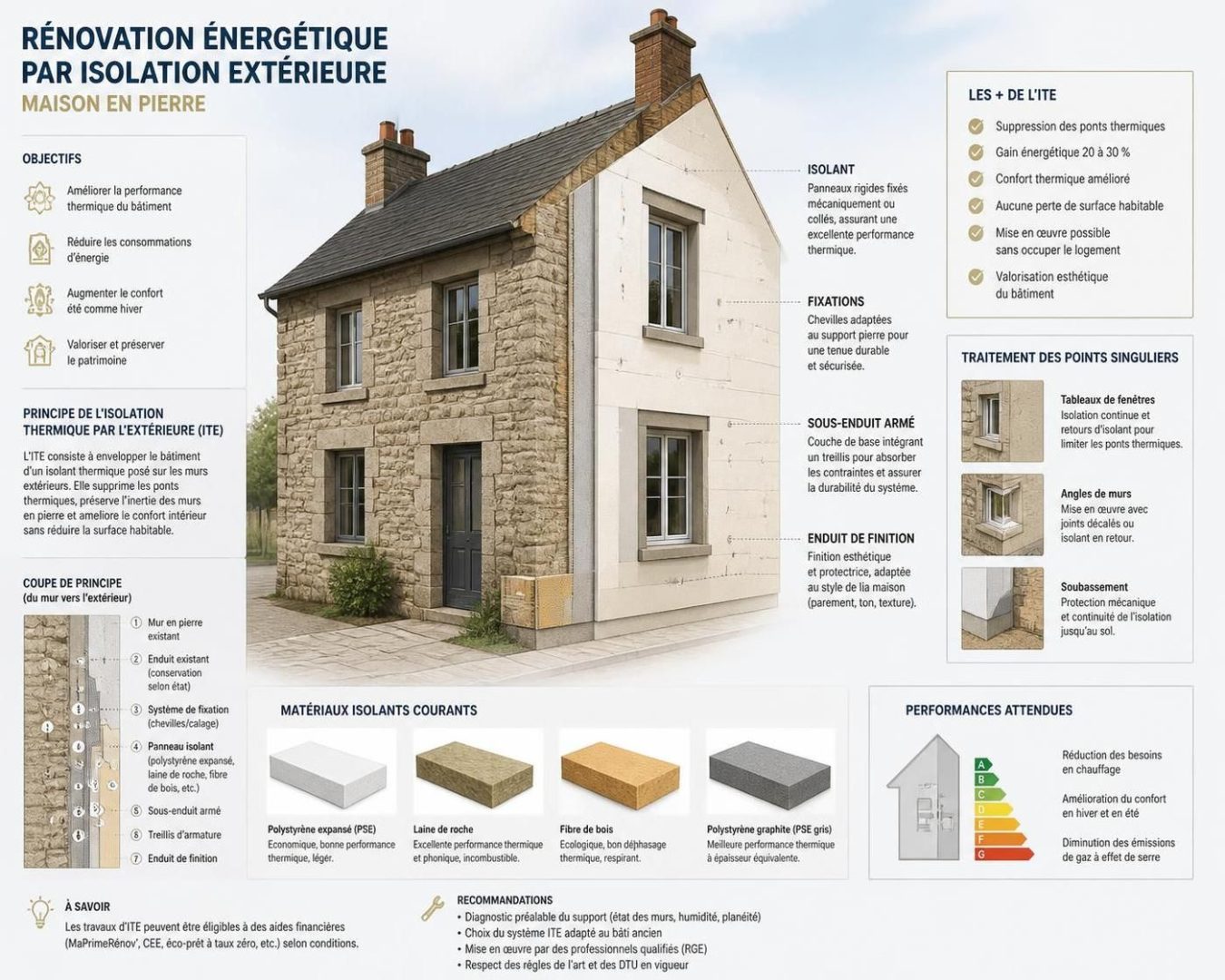 découvrez nos conseils et bonnes pratiques pour réussir l'isolation par l'extérieur d'une maison en pierre de taille classée, alliant performance énergétique et respect du patrimoine.