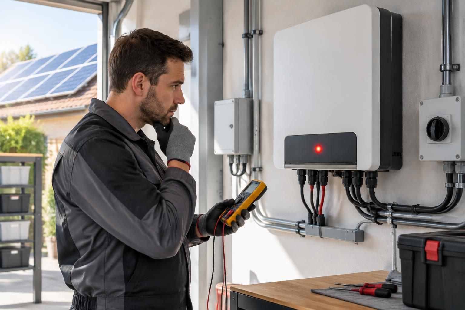 votre onduleur solaire clignote rouge ? découvrez les causes possibles, les vérifications à effectuer et les solutions pour rétablir votre installation en toute sécurité.