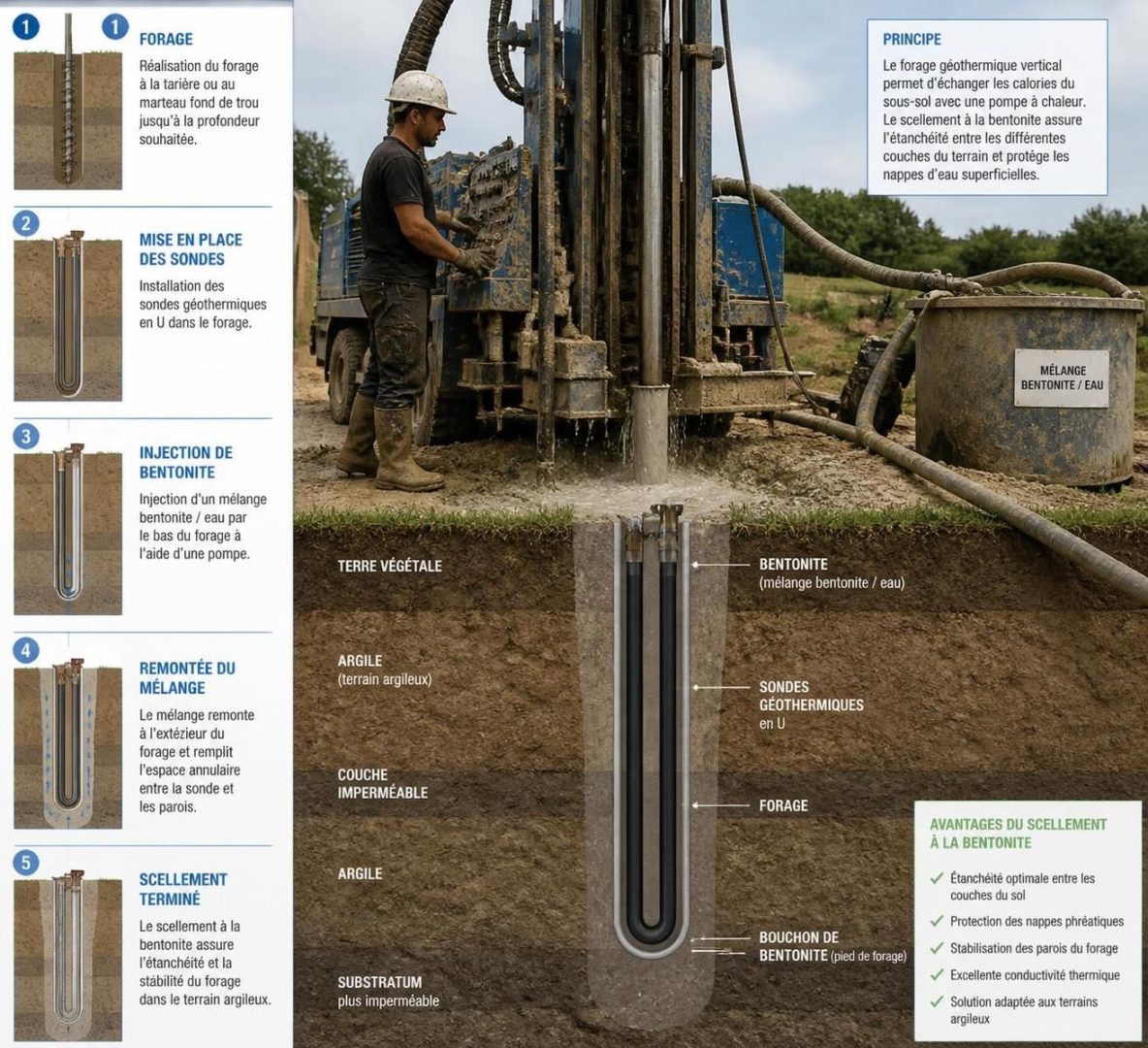 découvrez les risques liés au forage d'une pompe à chaleur géothermique sur un terrain argileux, et comment les anticiper pour garantir la performance et la durabilité de votre installation.